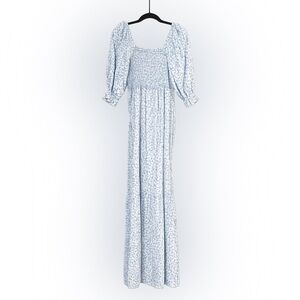 Madewell Light Blue Floral Midi Dress